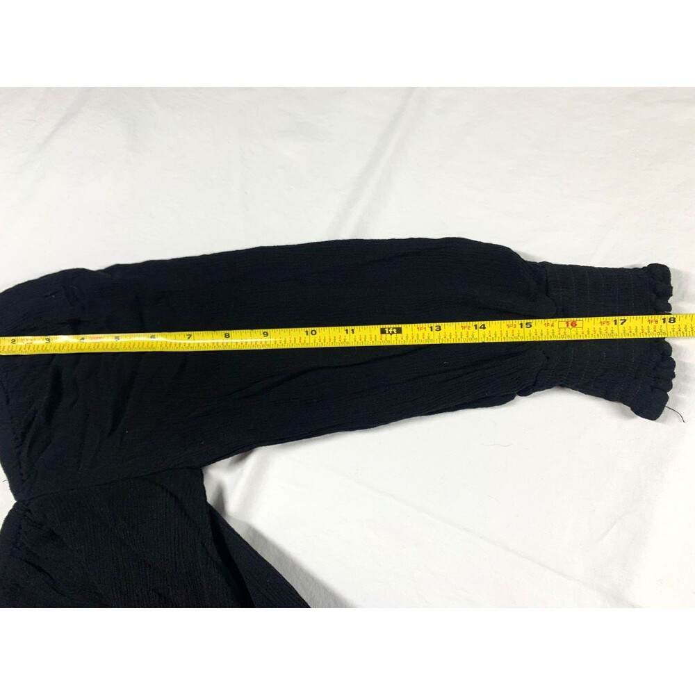 Indulge InStyle Vtg Y2K Milkmaid Maxi Dress S Black Embroidered Peasant - Picture 8 of 11
